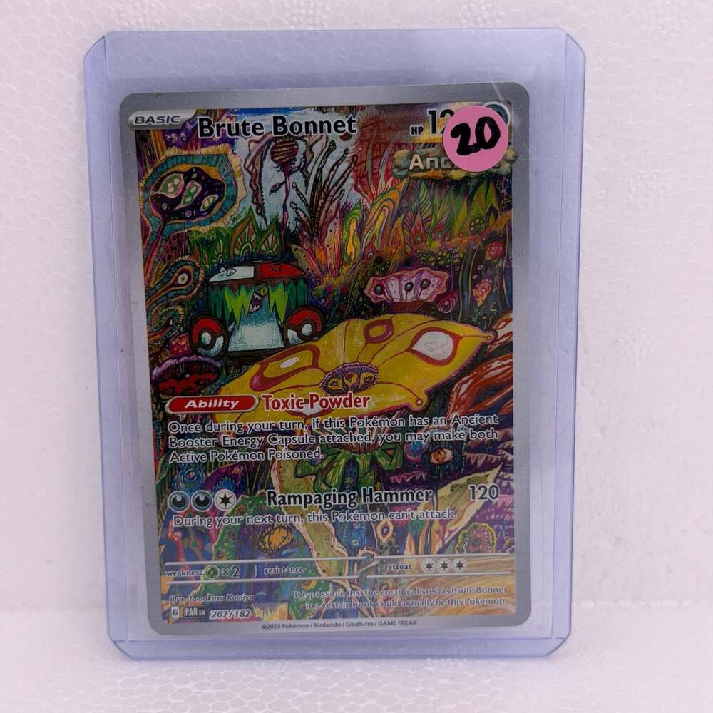 2023 Pokemon Paradox Rift Illustration Rare Brute Bonnet #207/182 Trading Card